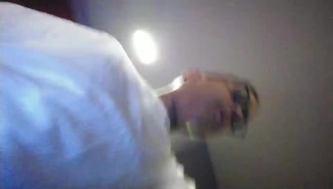 on hoverboard and whatching tv