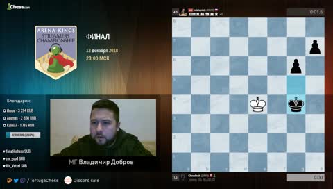 Финал чемпионата стримеров Арена Кингс с ГМ Владимиром Добровым!