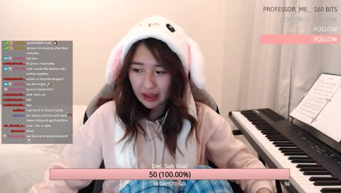 Jess tries to play piano