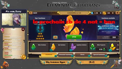 [F2P] SUMMON 1000 PIERRES + Summon Guilde [B.S] 1k+ #HYPE ( MARATHON 24H SUMMON )