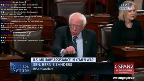 Talking politics on Twitch! LIVE: The Senate debates ending US involvement in Yemen's war.
