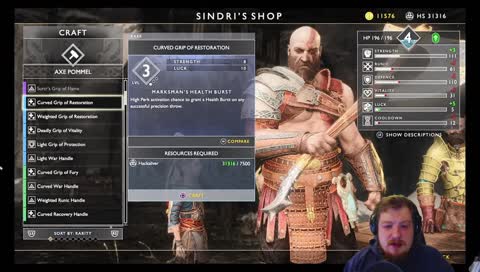 Kratosombo is back with Day 4 of God of War [BLIND] - !merch !clips !schedule