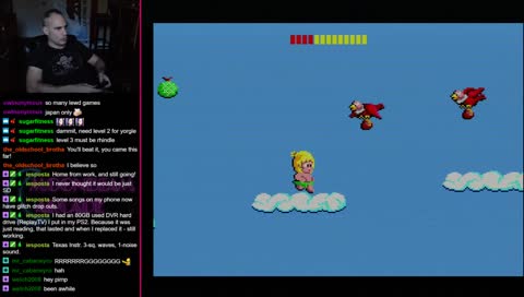 Playing Wonder Boy on Sega Master System