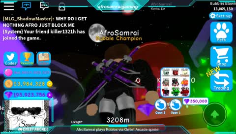 AfroSamrai Plays Roblox with fans 