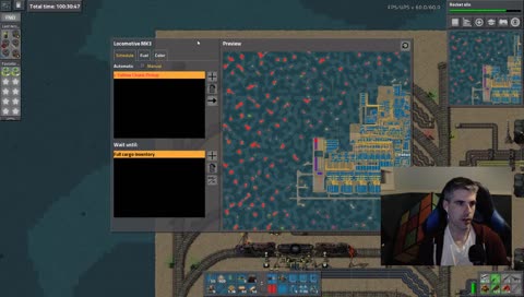 seablock - ep 19 - more megabase designing, who loves trains?