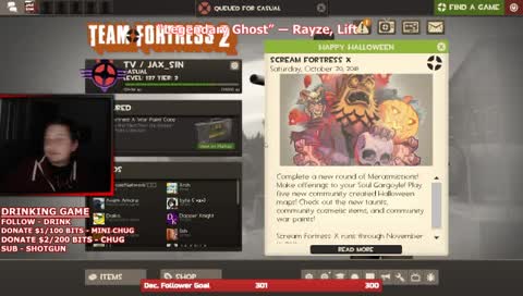 wasted tf2 come make me die - giveaway tomorrow - !songrequest (youtube and spotify)
