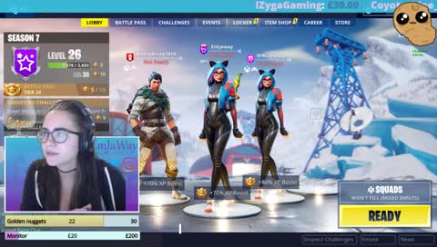 Fortnite solos. 
New subgoal: 22/30