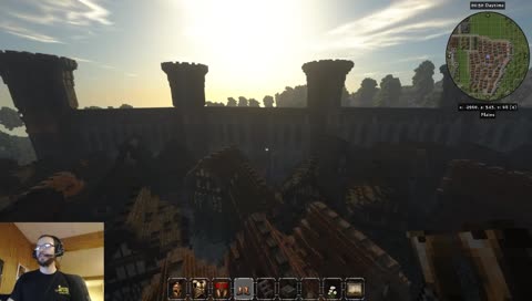 Medieval kingdom of Fog Haven build, 6 months solo build.  Conquest Reforged modpack.