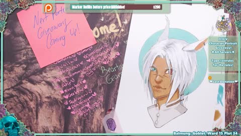 [Giveaway] Final Fantasy XIV Character Portrait Raffles! #ffxiv #illustration #copic #markers #wanderpus