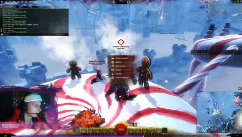 Guild Wars 2: Winter Wonderland psychosis - everytime i fall a viewer gets 50 gifts