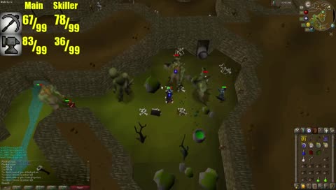 Road to 99 mining & Smithing x2! - My first 99's - Small Bryophyta grind while mining