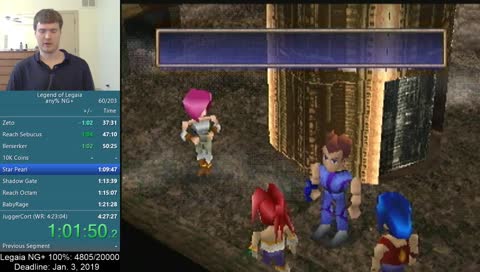 Legaia practice, then NG+ attempts. [srl]