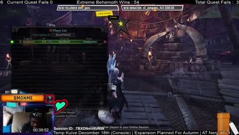 [XBOX] HR 999 AT Kulve Prep & Vape  | !Session, !Sub, !Behemoth, !Donate, !Lurk, !Loots | Build Help | Lurkers Welcome |