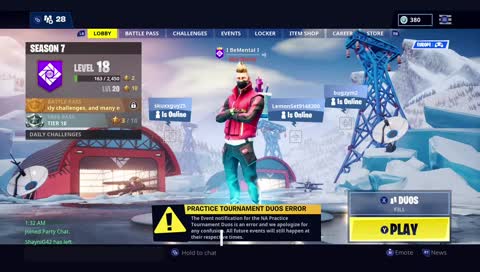 Fortnite // Solos
⎝꧁⎝【♛YOURS TRULY♛】GͥOͣDͫ⎠꧂⎠