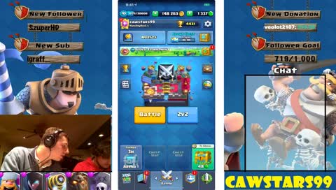 NO SLEEP UNTIL 9 WINS! CLASH ROYALE! 2V2 CHALLENGE!