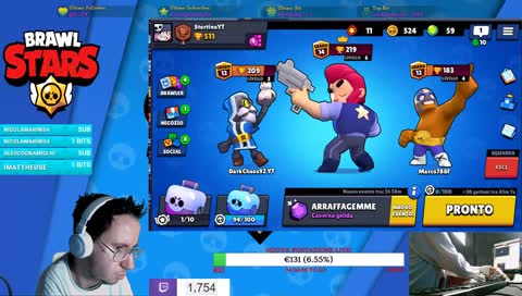 SERATA BRAWL STARS! | WEBCAM SU COME GIOCO! (SUB 25/100)