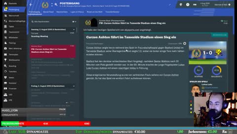 [DE / bad ENG] Saisonbegin mit the Nash im FM19 I SUB = Spielername im Team 