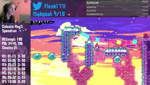[Eng] Celeste Any% grind continues, no big goals, just getting good! [PB: 34:45]