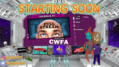 #Charity cheers OPEN GAMES [ Jackbox Party Packs ] + join the Mythic Squad !discord + earn subs w/ !QuestMode