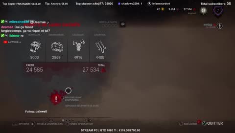 PS4 - Rank 6 survivant/ Rank 7 tueur