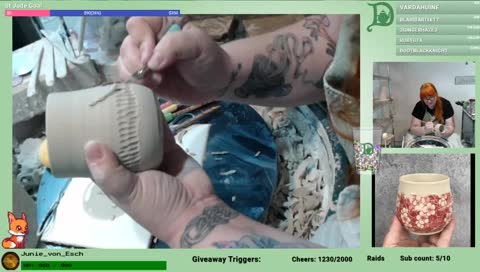 Making pottery- mugs. Fundraising for St Jude!
