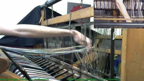 Warping 1927 Union Loom for Christmas Gifts