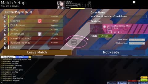 Osu player quickscoping ranked maps to get number1back