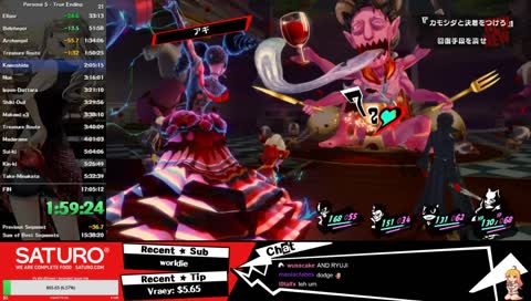 P5 Speedrun [Hard, True End] - !Japan !Saturo !P5faq !Charity