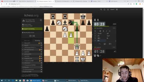 Lichess.org Weekly Blitz Arena (5+0)+Celebration Simul at 22:00 (GMT+2) for the 500 Lichess Followers and hopefully 100 followers on Twich