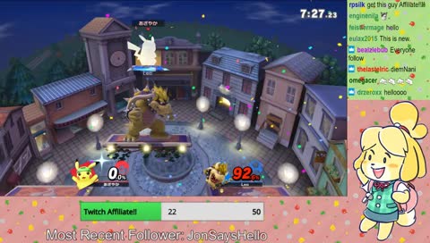 Isabelle main plays online (Room Code: 9J6DC)