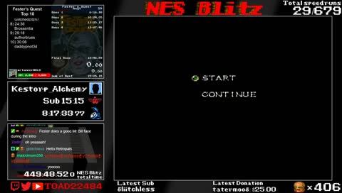 NES Blitz | Game #30 | Fester's Quest | Goal: Sub 16:00 !NESBlitz !Blitzgoal !last If you're donating bits don't forget to #charity!