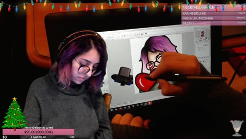 🎄come say hi, drawing new tier 1 emote