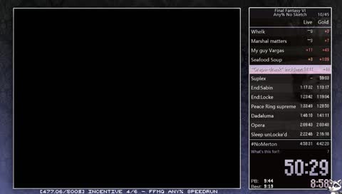 Final Fantasy VI Any% no sketch !FFWT