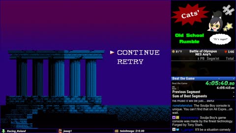 Battle of Olympus (Zelda 2 style action adventure game) for the NES, first clear attempt in 15-20 years! Let's go for it! [nosrl]