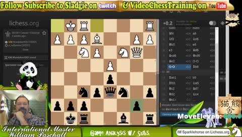 IM Sladgie Game analysis w/subs 4:30 pm ET Thursday  lichess.org
