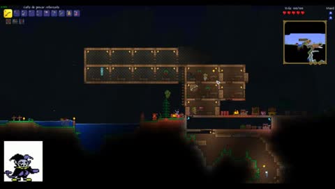 Jugando un poco de terraria uwu