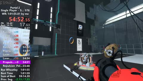 Portal 2 Single Segment WR (attempts)