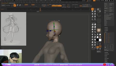 [JA] ZBrush 2018 - 3Dプリント用キャラクターの作り方 - Sakaki Kaoru - #ZBrushLIVE