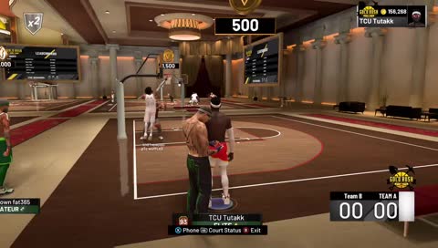 XBOX 1v1 COURT PULL UP BACK ON MY BIG
