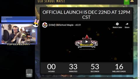 [OSM]  COUNTDOWN TO LAUNCH | Here it is!! Old School Maplestory - excited for Bandits? | !discord 