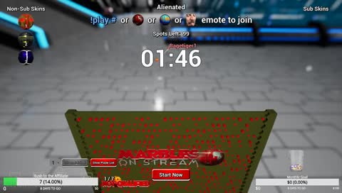 Marbles on Stream.  Rolling forward, cannot look back.