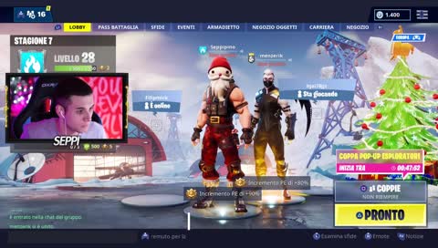 FORTNITE IN COMPAGNIA + FIFA 19 CON CR7!!! !comandi !sub !prime !ice !points !bet !shop