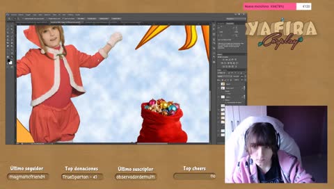 [ES] Editando fotos navideñas de Sakura con el dedo malo, pon tu música en YT [1 sub=1 cofre+1 ticket] !loots
