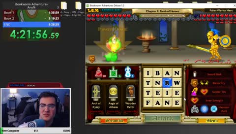 BOOKWORM SPEEDRUNS
