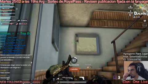 Esp/Arg pubg mobile, sorteo de RoyalPass a las 19hs arg