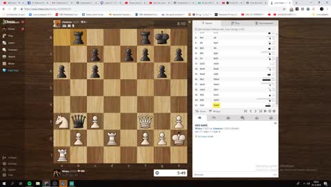 Blitz szachy 10|0 ELO 1300