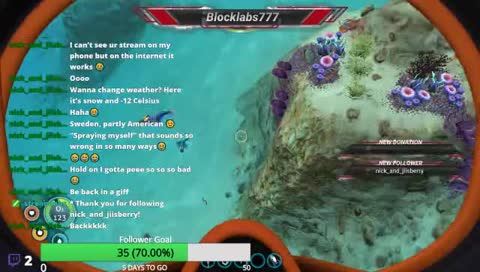 The grind to affiliate status 16 more followers to go. playing some subnautica exploring the sea depths.