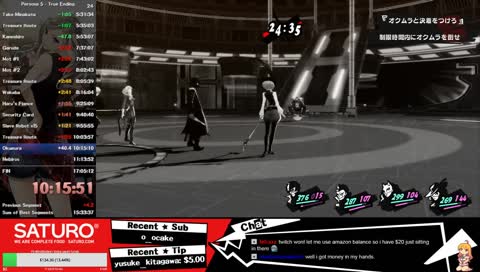 P5 Speedrun [Hard, True End] - !Japan !Saturo !P5faq !Charity
