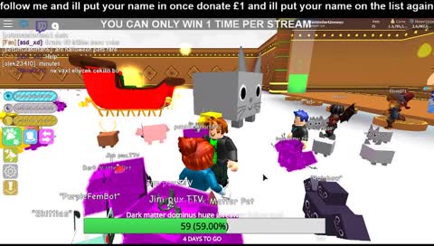 Roblox Pet simulator giveaway!!!