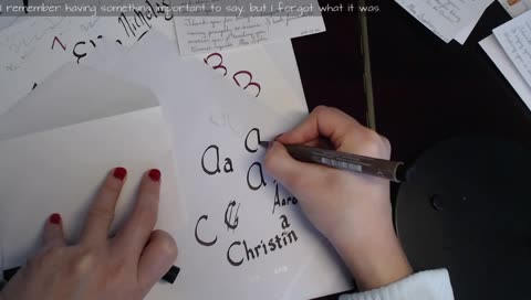 Thank You Card Writing - Handwriting and Miscellany